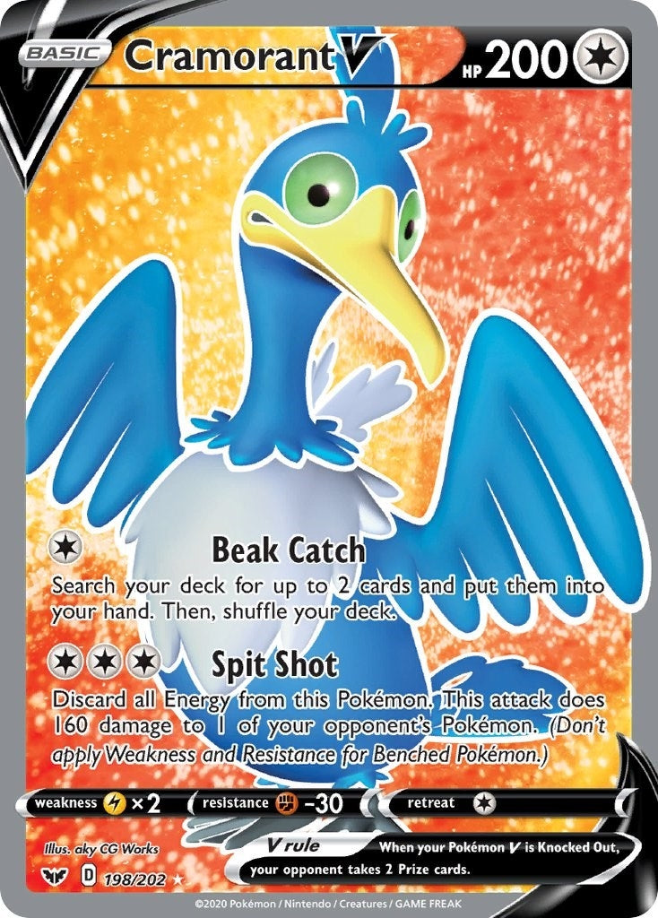 Image for Cramorant V (Full Art) (198/202) (SWSH01) - Pokemon