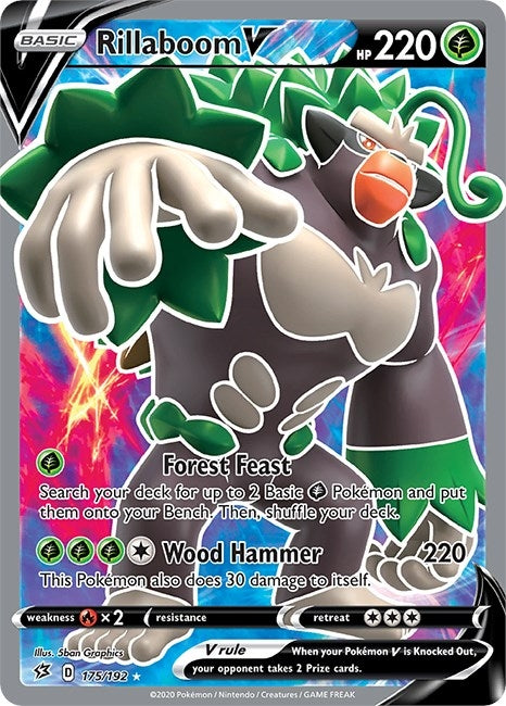 Image for Rillaboom V (Full Art) (175/192) (SWSH02) - Pokemon