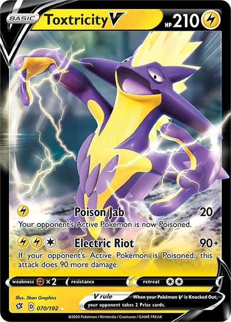 Image for Toxtricity V (070/192) (SWSH02) - Pokemon