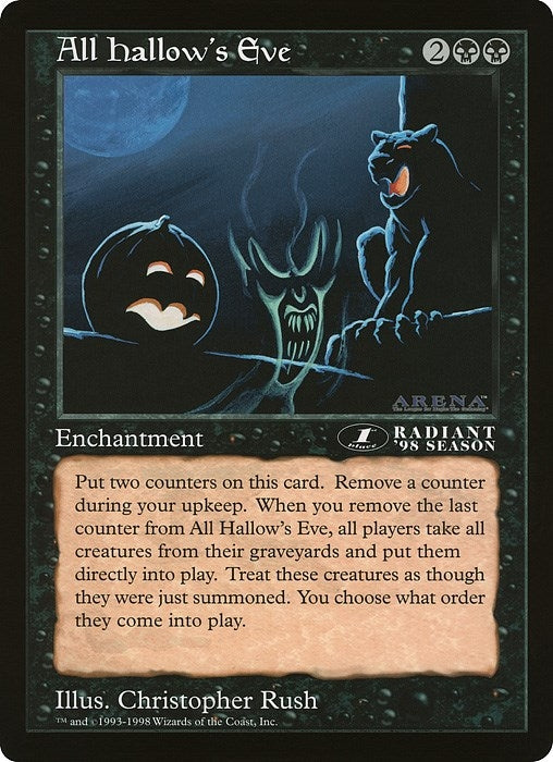 Image for All Hallow's Eve (1st Place) (Arena League) - Magic: The Gathering