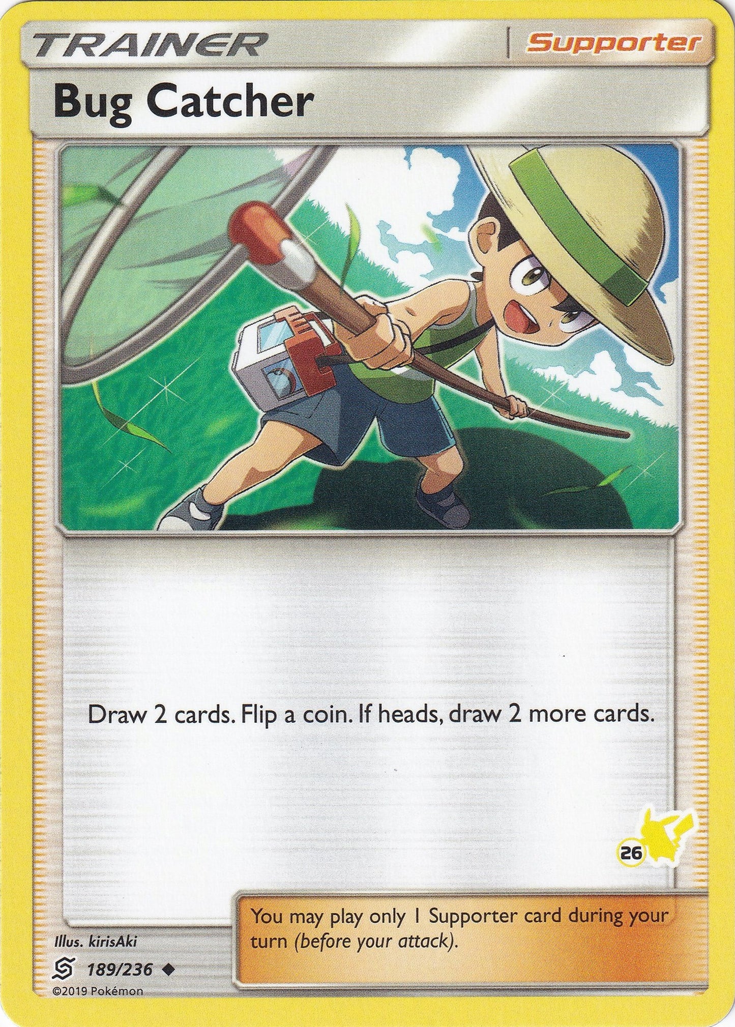 Image for Bug Catcher - 189/236 (#26 Pikachu Stamped) (189/236) (BTA) - Pokemon