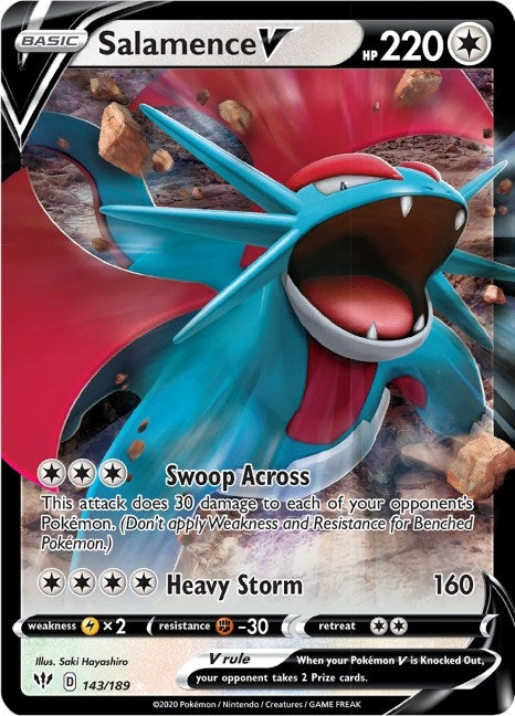 Image for Salamence V (143/189) (SWSH03) - Pokemon