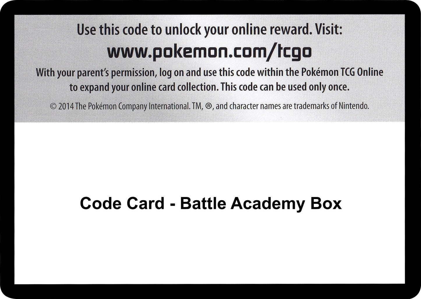 Image for Code Card - Battle Academy Box (BTA) - Pokemon