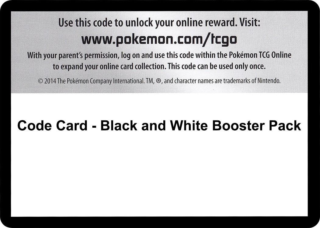 Image for Code Card - Black and White Booster Pack (BLW) - Pokemon