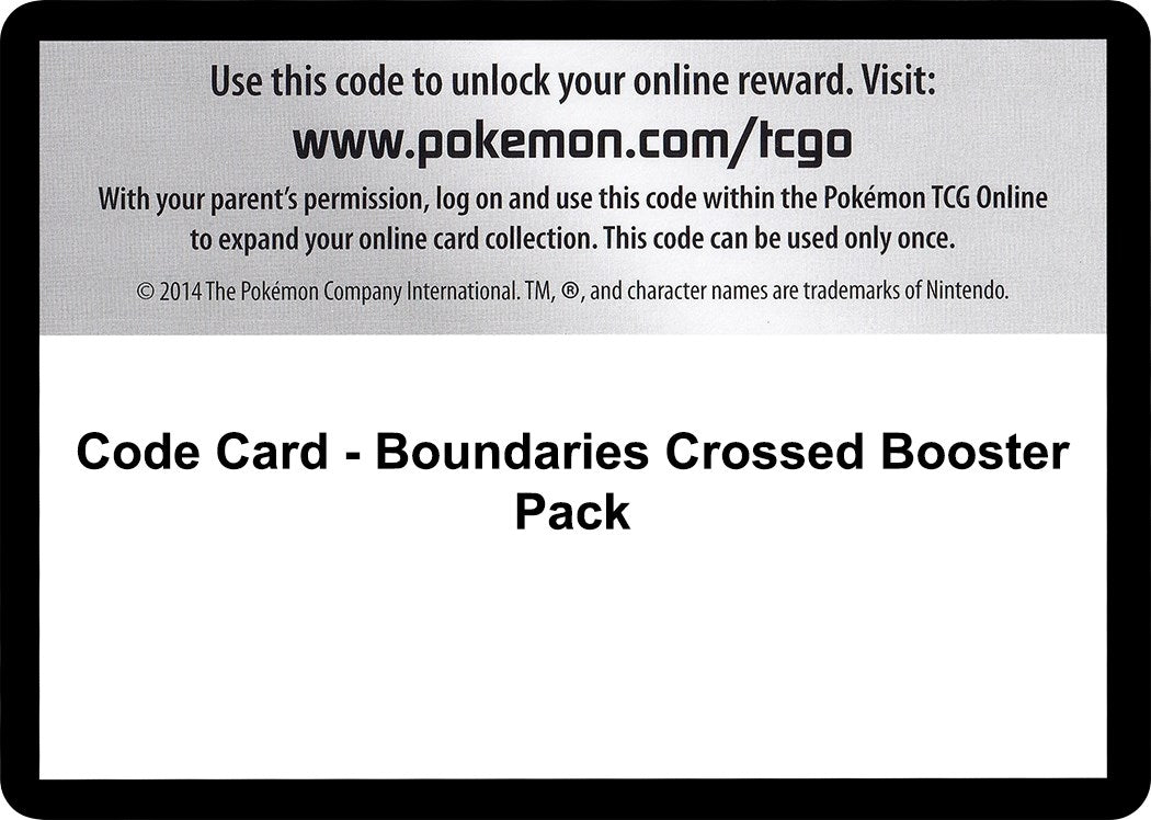 Image for Code Card - Boundaries Crossed Booster Pack (BCR) - Pokemon