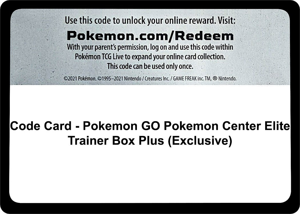 Image for Code Card - Pokemon GO Pokemon Center Elite Trainer Box Plus (Exclusive) - Pokemon
