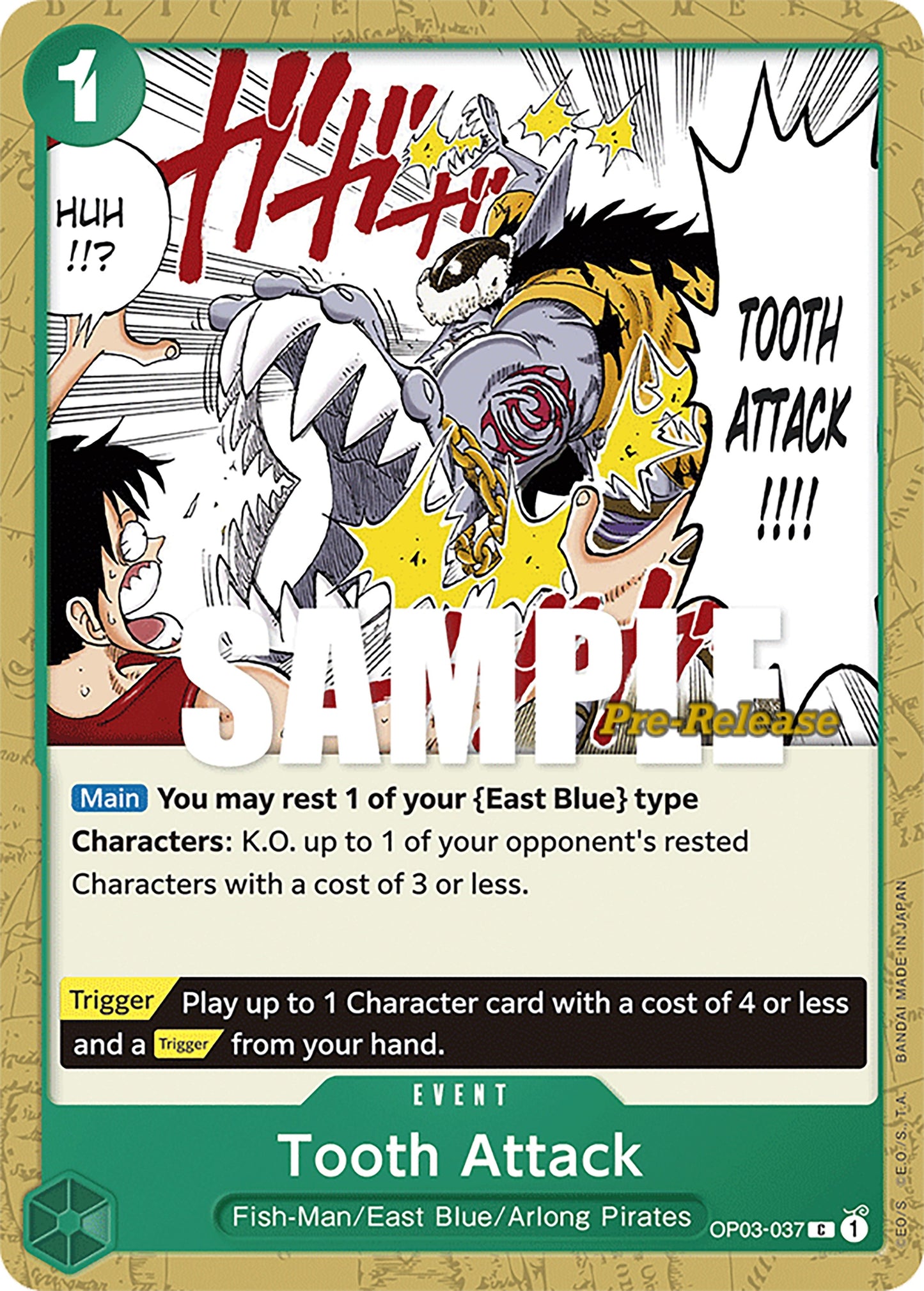 Image for Tooth Attack (OP03-037) - One Piece Card Game