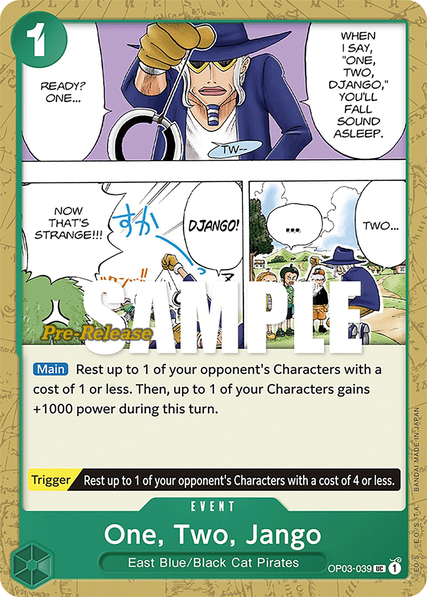 Image for One, Two, Jango (OP03-039) - One Piece Card Game