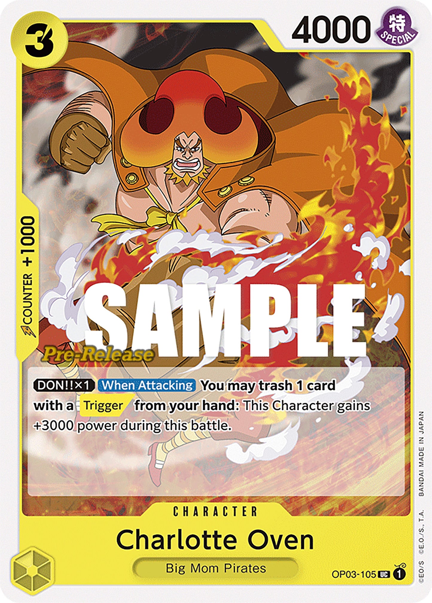 Image for Charlotte Oven (OP03-105) - One Piece Card Game