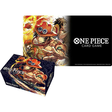 One Piece Card Game: Playmat and Card Case Set - Portgas.D.Ace