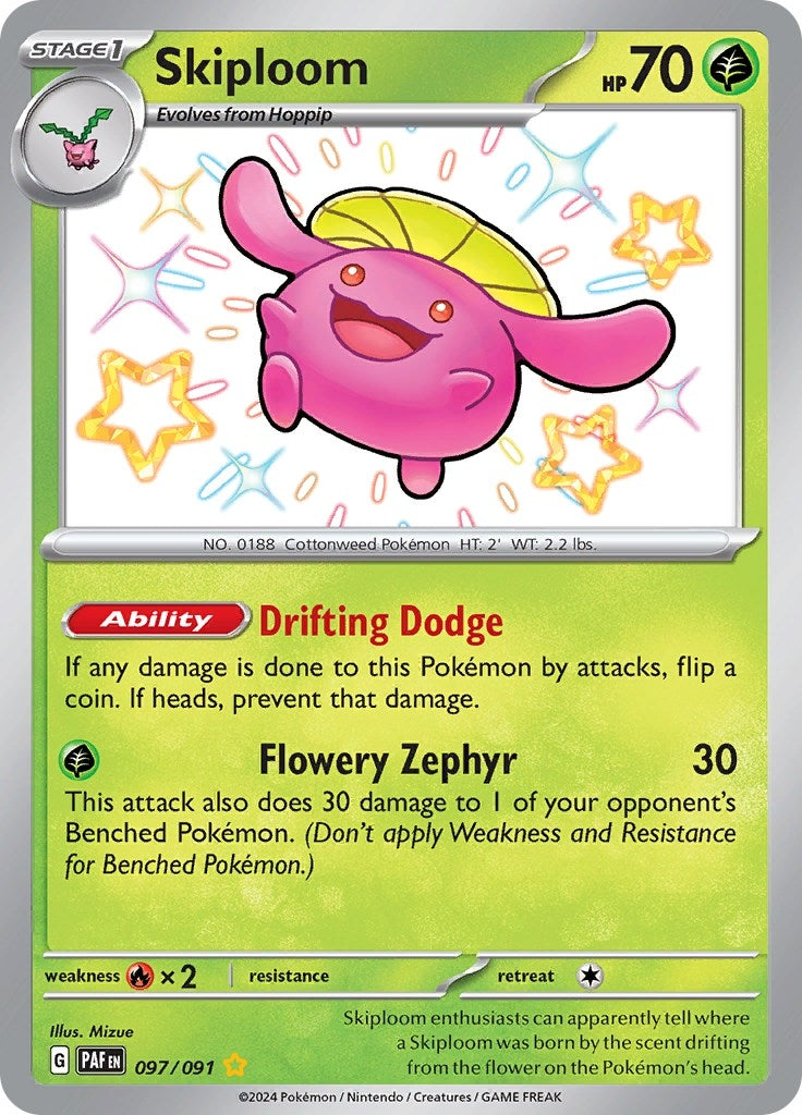 Image for Skiploom (097/091) (PAF) - Pokemon