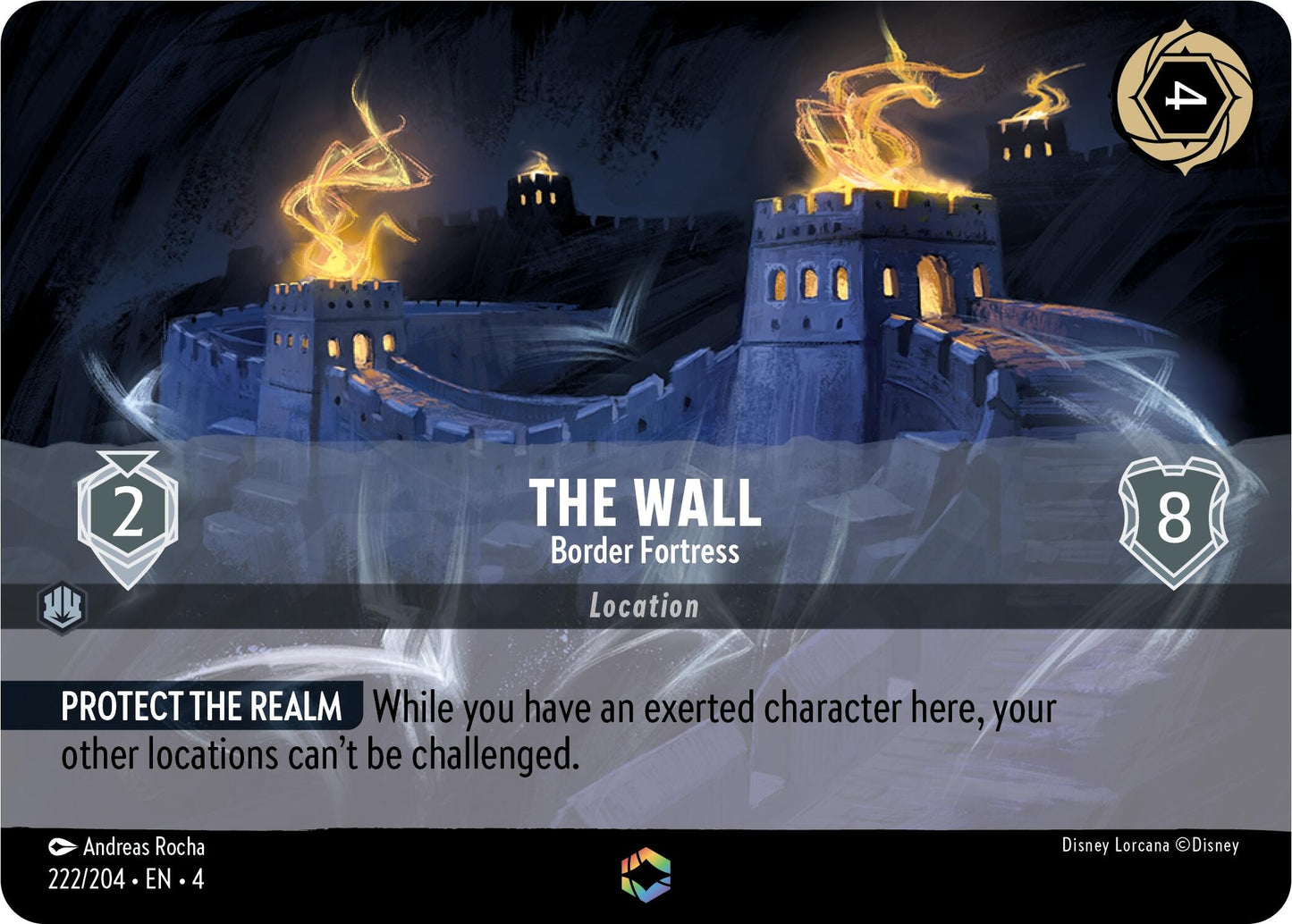 Image for The Wall - Border Fortress (Enchanted) (222/204) (4) - Disney Lorcana