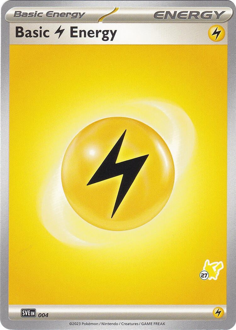Image for Basic Lightning Energy - Pikachu 27 (004) (BA24) - Pokemon
