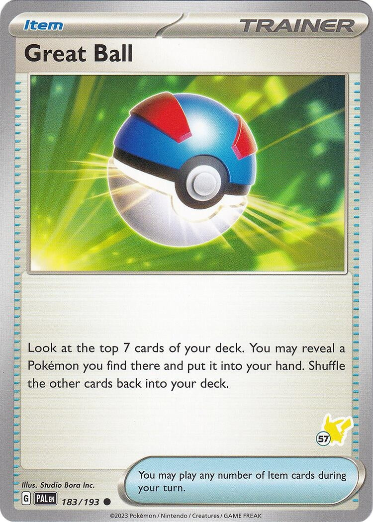 Image for Great Ball - Pikachu 57 (183/193) (BA24) - Pokemon