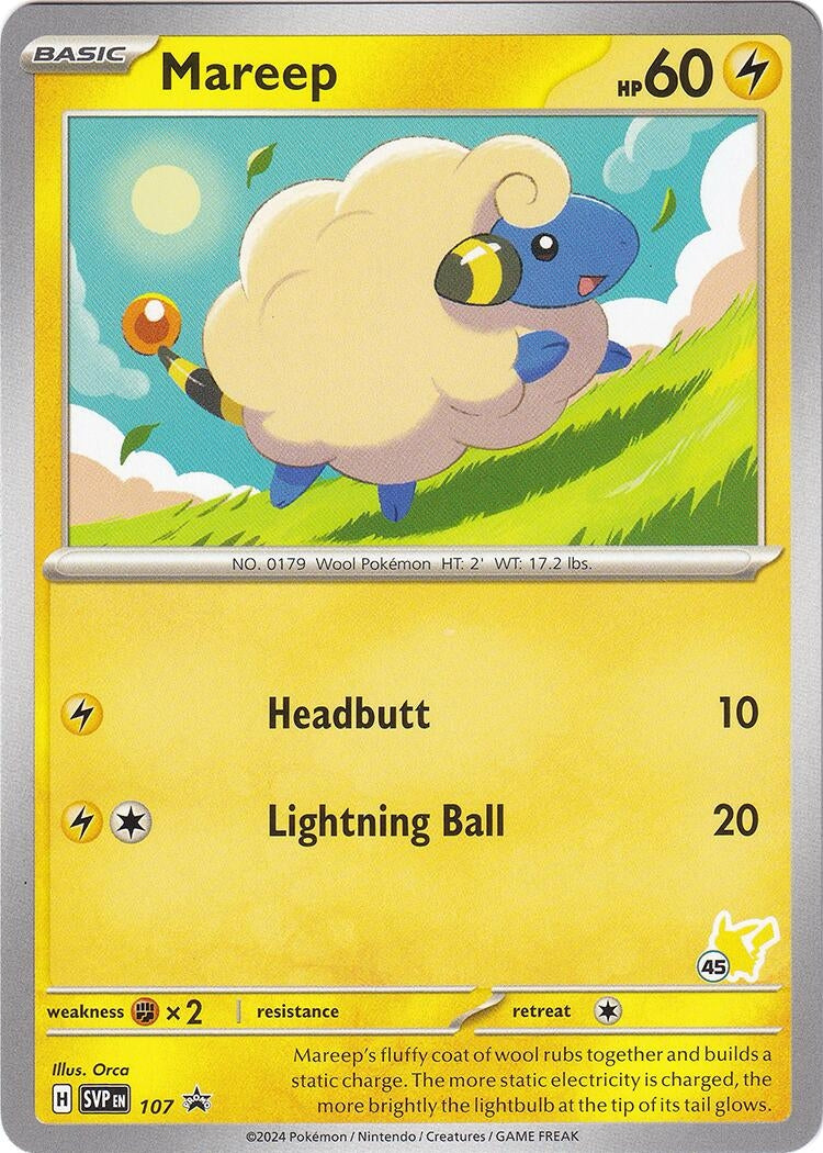 Image for Mareep - Pikachu 45 (107) (BA24) - Pokemon