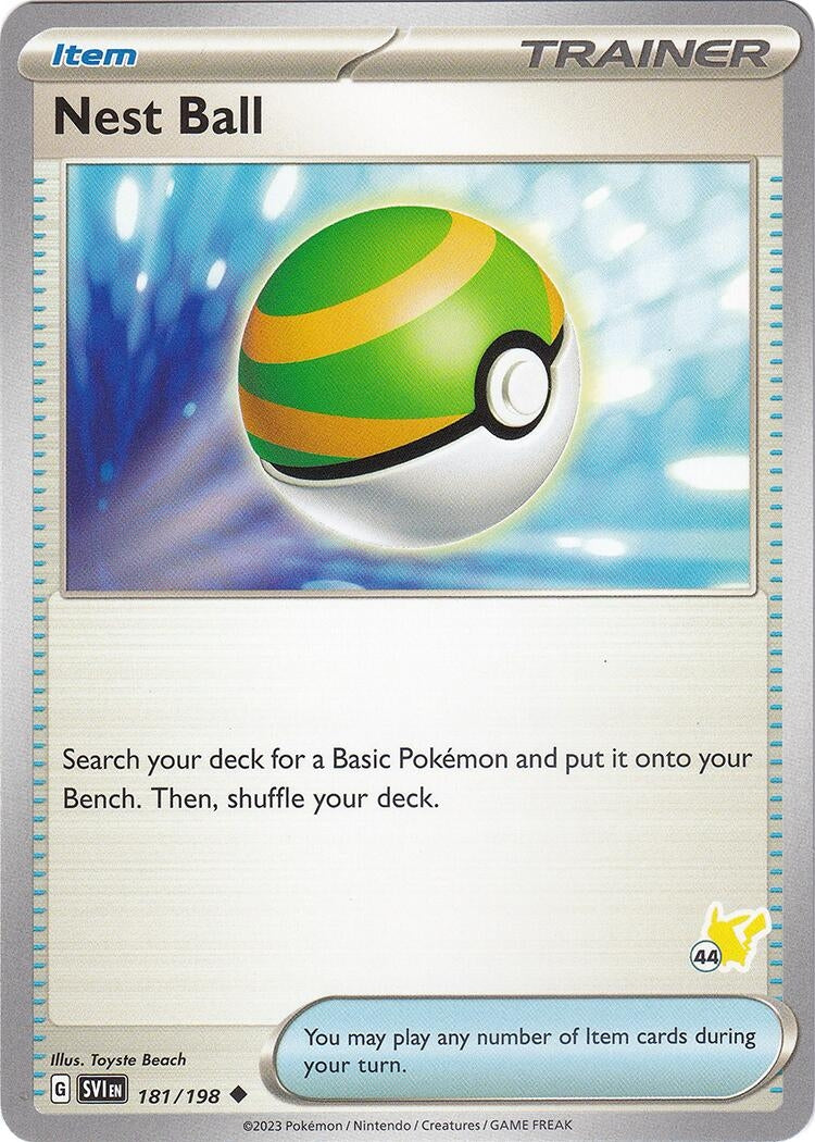 Image for Nest Ball - Pikachu 44 (181/198) (BA24) - Pokemon