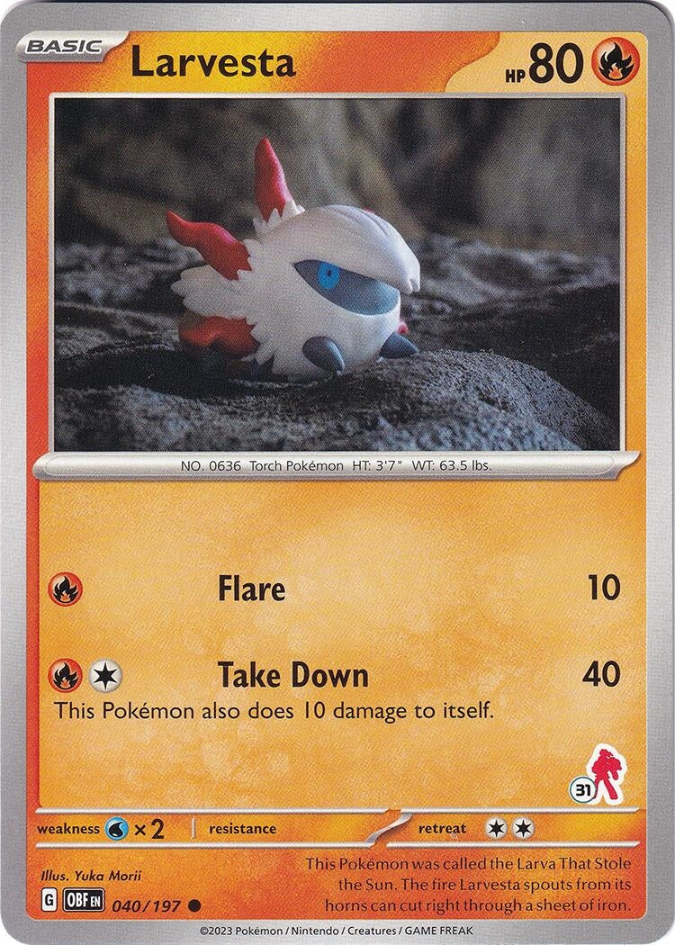 Image for Larvesta - Armarouge 31 (040/197) (BA24) - Pokemon