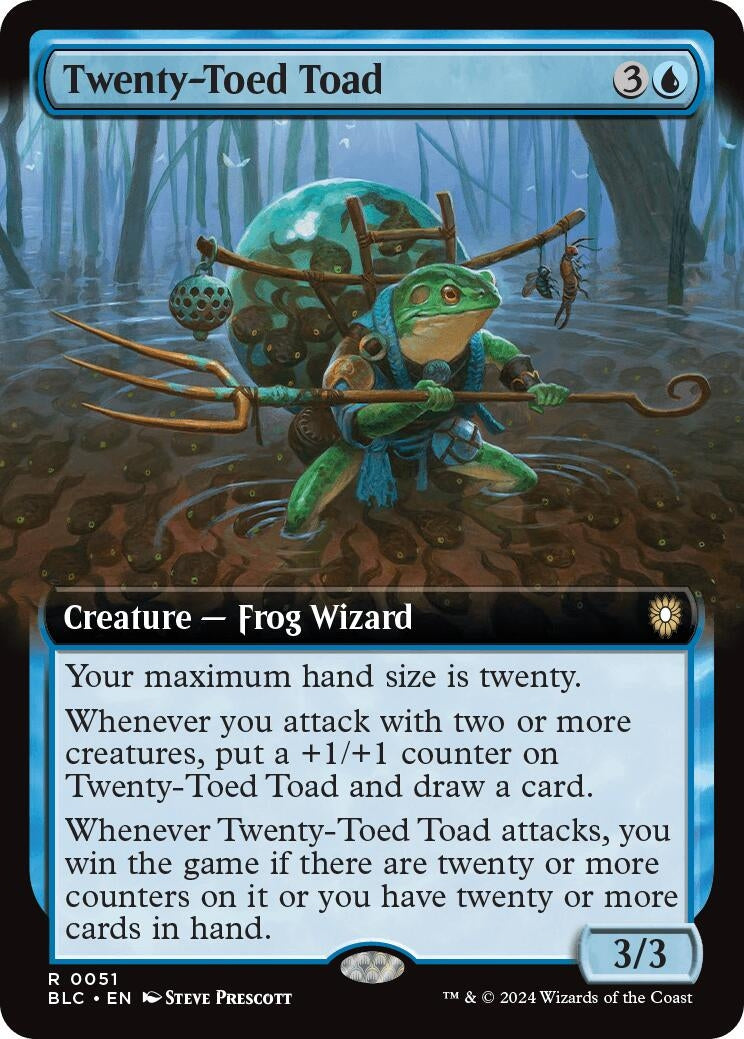 Image for Twenty-Toed Toad (Extended Art) (51) (BLC) - Magic: The Gathering