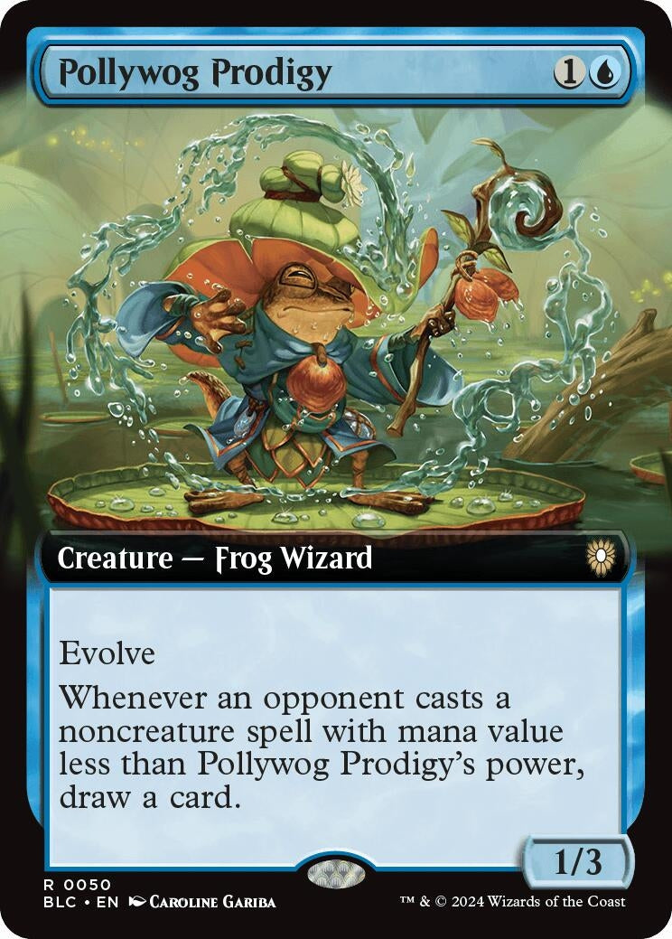 Image for Pollywog Prodigy (Extended Art) (50) (BLC) - Magic: The Gathering