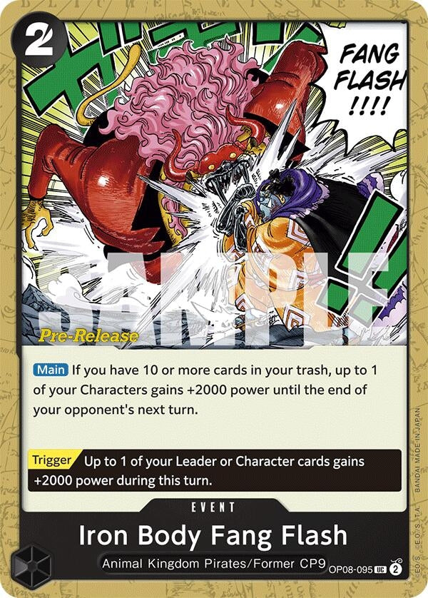 Image for Iron Body Fang Flash (OP08-095) (OP08 PRE) - One Piece Card Game