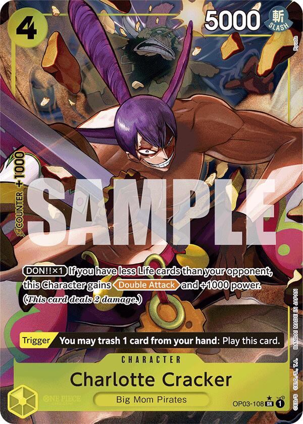 Image for Charlotte Cracker (Alternate Art) (OP03-108) (PRB-01) - One Piece Card Game