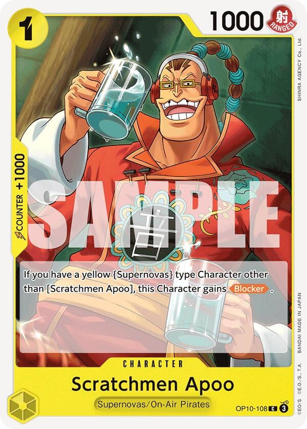 Image for Scratchmen Apoo (OP10-108) - One Piece Card Game