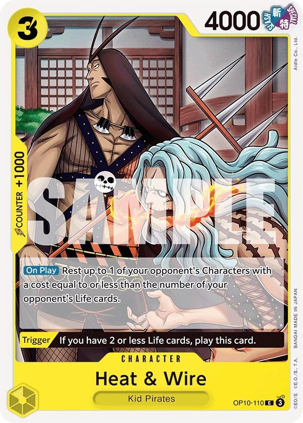 Image for Heat & Wire (OP10-110) - One Piece Card Game