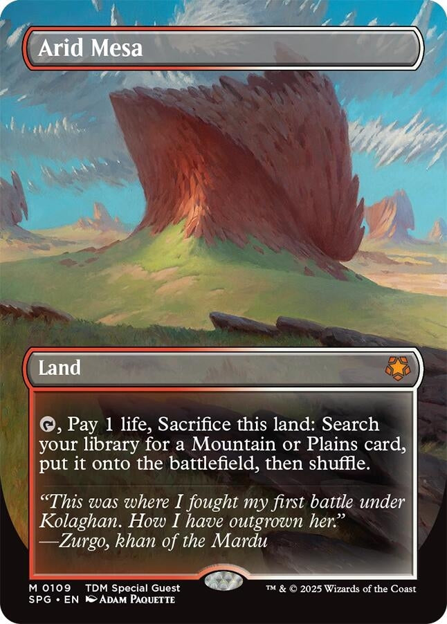 Image for Arid Mesa (Borderless) (109) (SPG) - Magic: The Gathering