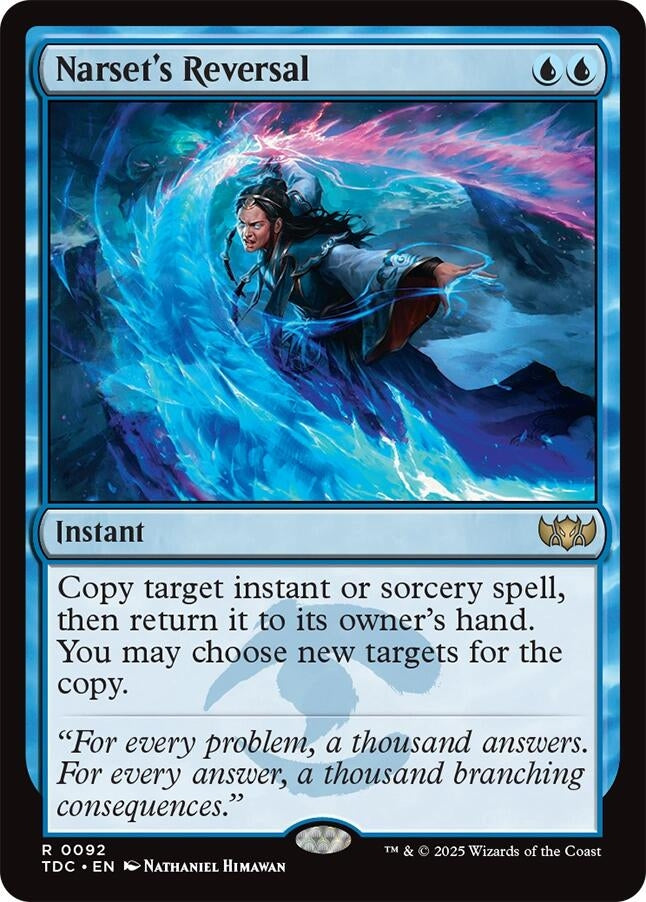 Image for Narset's Reversal (92) (TDC) - Magic: The Gathering