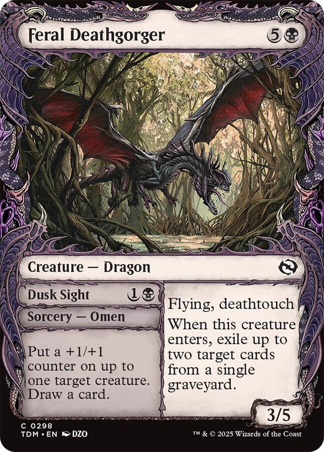 Image for Feral Deathgorger (Showcase) (298) (TDM) - Magic: The Gathering