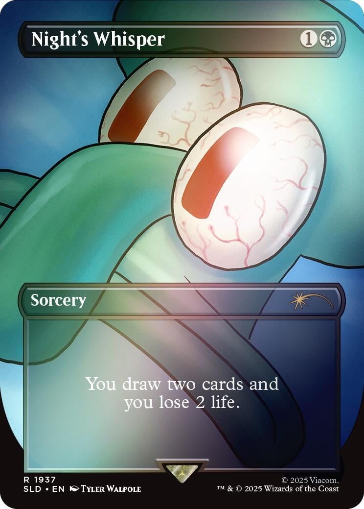 Image for Night's Whisper (Rainbow Foil) (1937) (SLD) - Magic: The Gathering