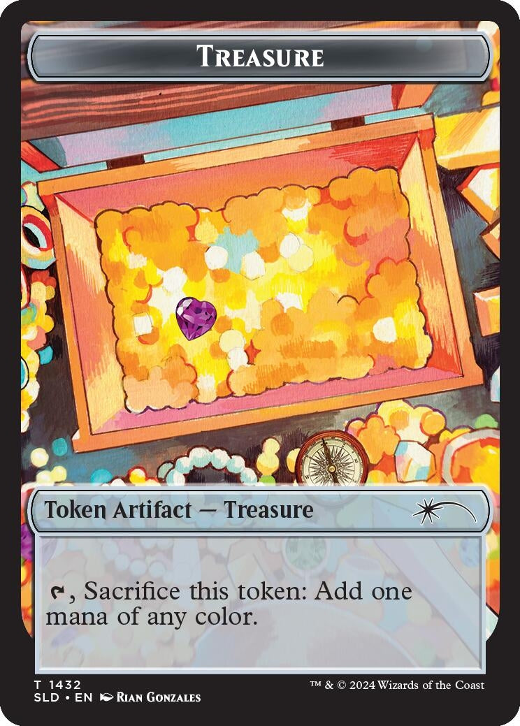 Image for Treasure Token (1432) (1432) (SLD) - Magic: The Gathering