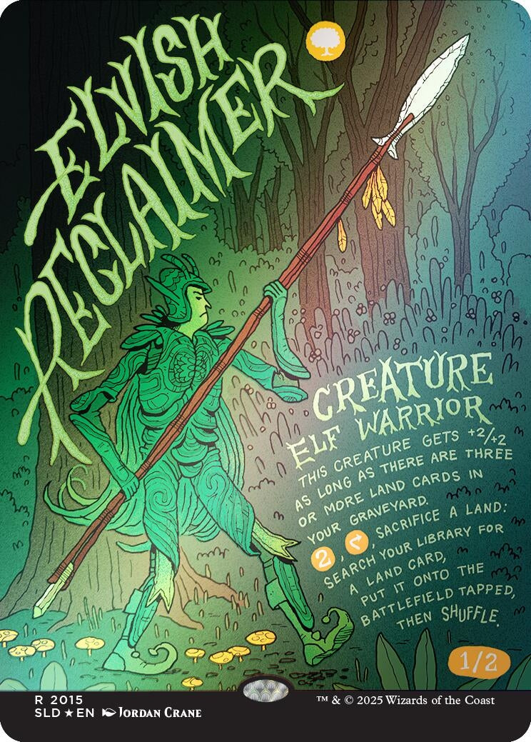 Image for Elvish Reclaimer (Rainbow Foil) (2015) (SLD) - Magic: The Gathering