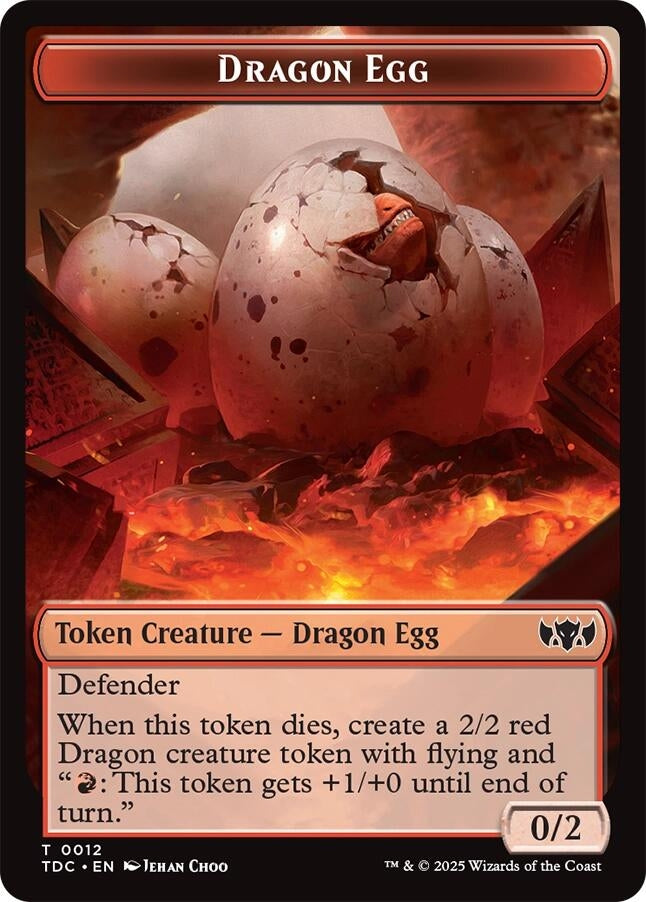 Image for Dragon Egg // Dragon (0013) Double-Sided Token (12 // 13) - Magic: The Gathering