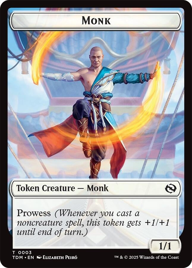 Image for Monk // Treasure Double-Sided Token (3 // 16) (TDM) - Magic: The Gathering