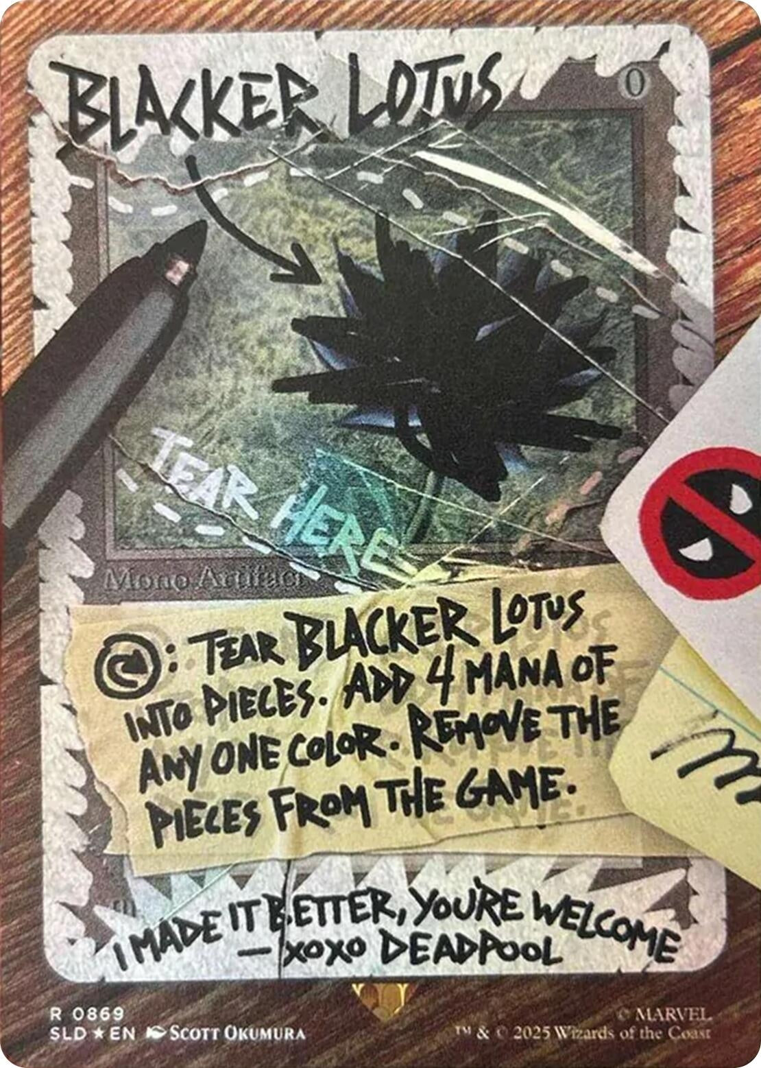 Image for Blacker Lotus (Rainbow Foil) (869) (SLD) - Magic: The Gathering