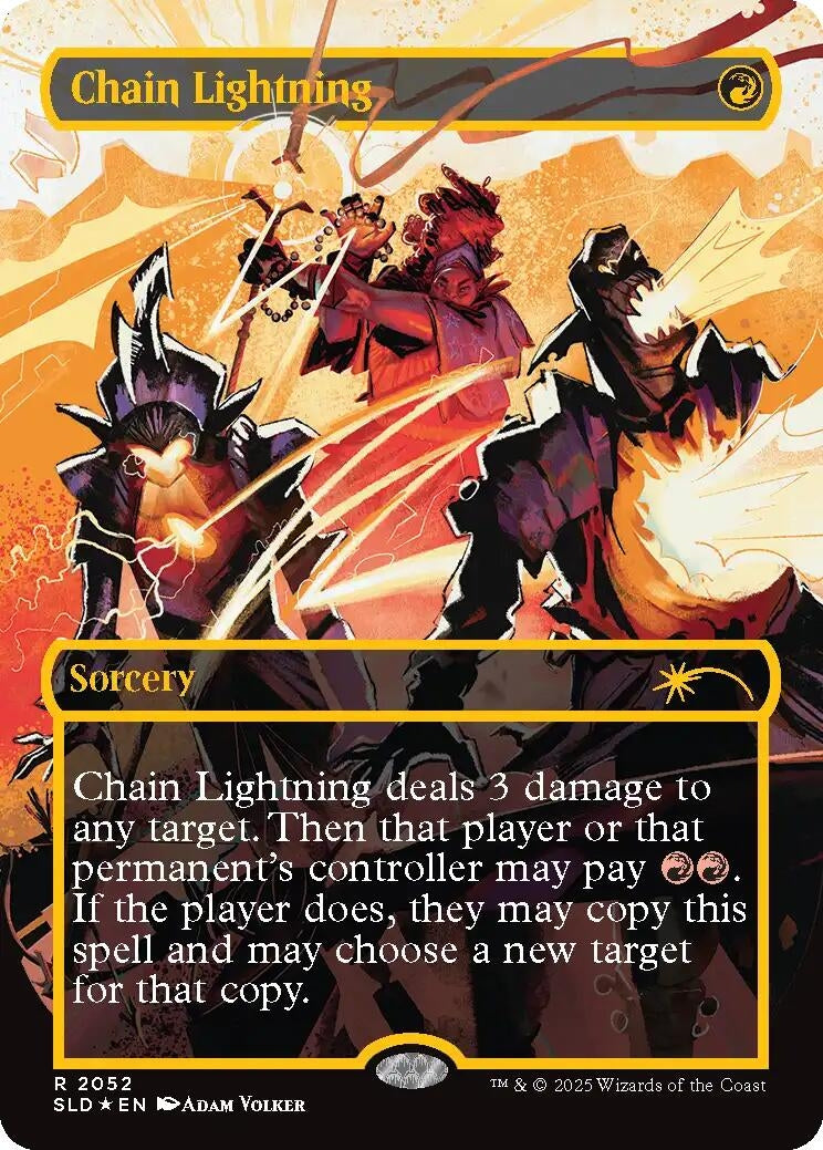 Image for Chain Lightning (2052) (Raised Foil) (2052) (SLD) - Magic: The Gathering