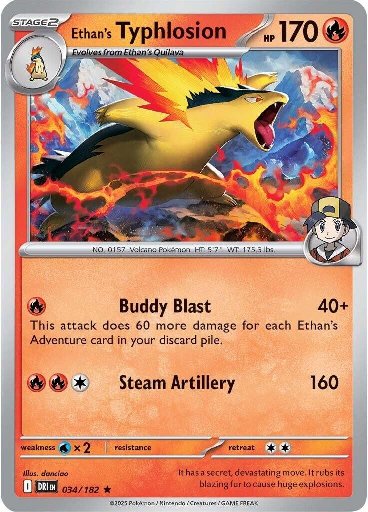 Image for Ethan's Typhlosion (034/182) (DRI) - Pokemon