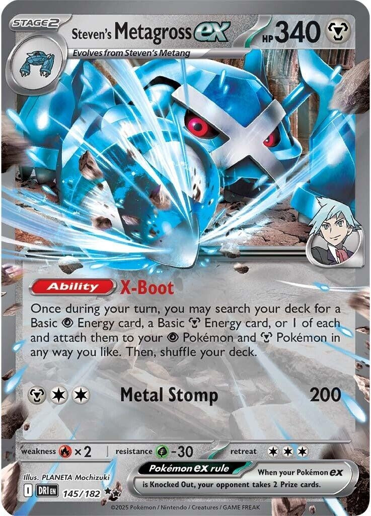 Image for Steven's Metagross ex (145/182) (DRI) - Pokemon