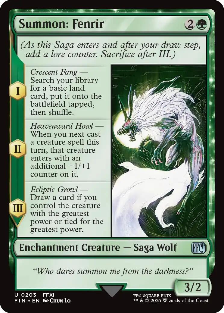 Image for Summon: Fenrir (203) (FIN) - Magic: The Gathering