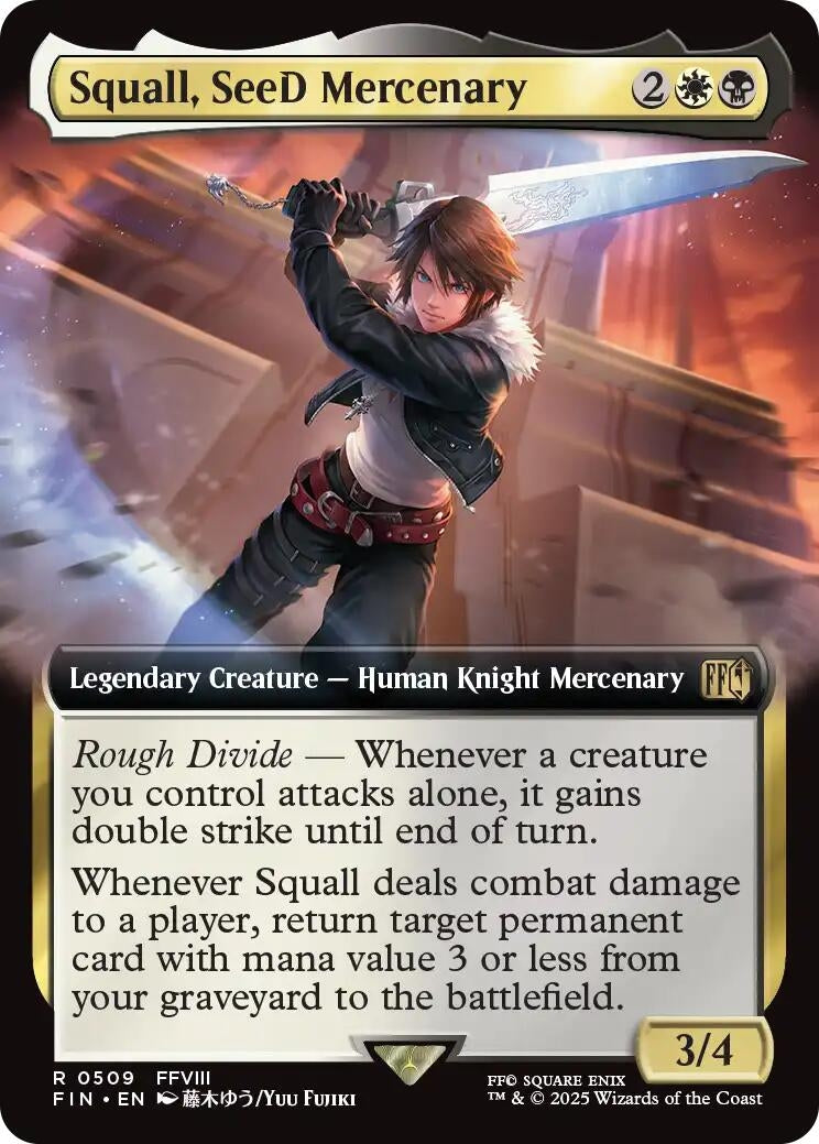 Image for Squall, SeeD Mercenary (Extended Art) (509) (FIN) - Magic: The Gathering