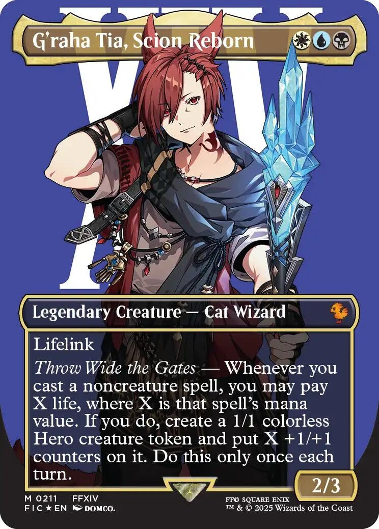 G'raha Tia, Scion Reborn (Borderless) (Surge Foil) (211) (FIC)