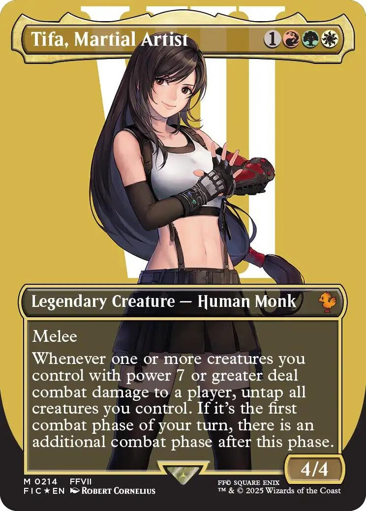 Image for Tifa, Martial Artist (Borderless) (Surge Foil) (214) (FIC) - Magic: The Gathering