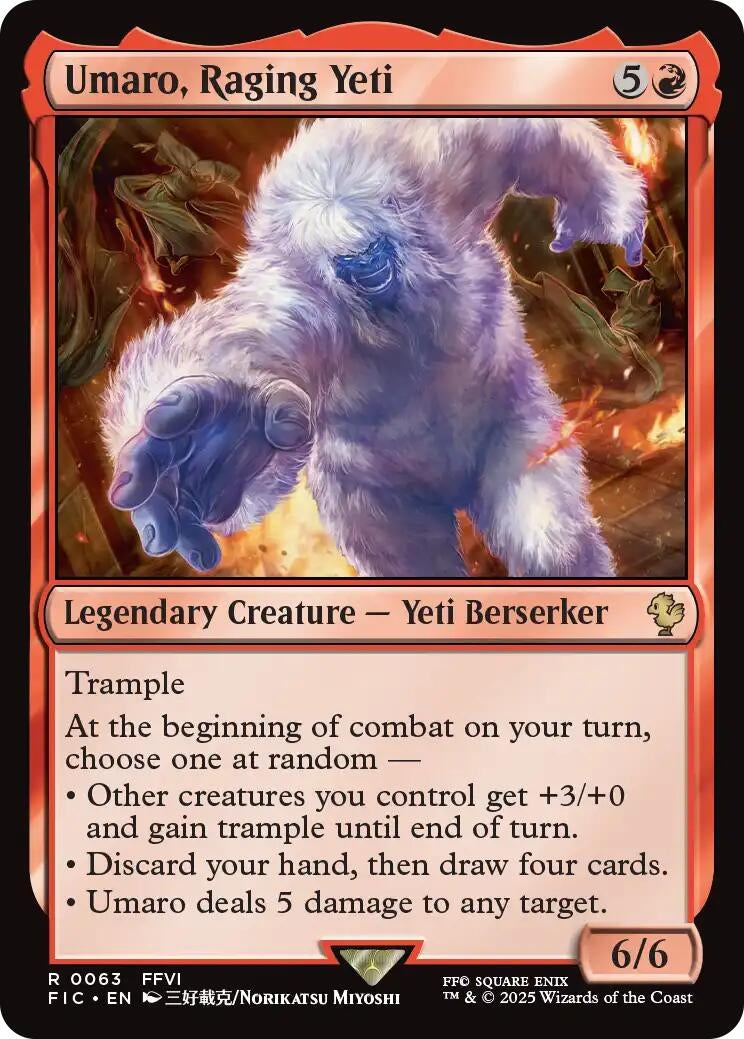 Image for Umaro, Raging Yeti (63) (FIC) - Magic: The Gathering