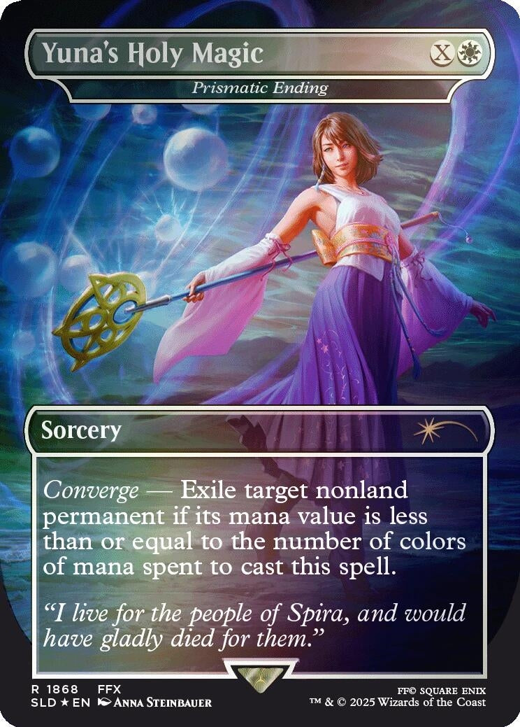 Image for Yuna's Holy Magic - Prismatic Ending (Rainbow Foil) (1868) (SLD) - Magic: The Gathering