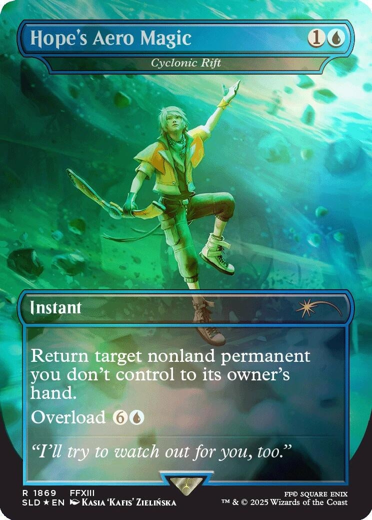 Image for Hope's Aero Magic - Cyclonic Rift (Rainbow Foil) (1869) (SLD) - Magic: The Gathering