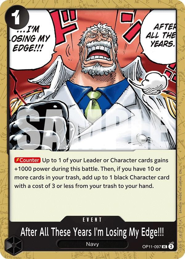 Image for After All These Years I'm Losing My Edge!!! (OP11-097) (OP11) - One Piece Card Game