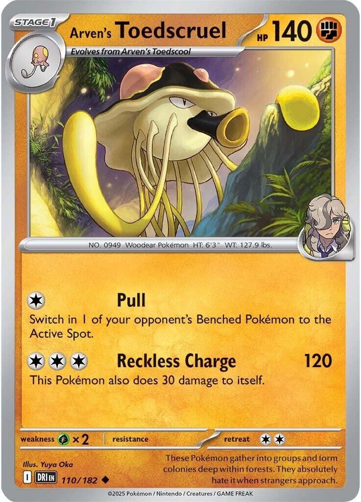 Image for Arven's Toedscruel (110/182) (DRI) - Pokemon