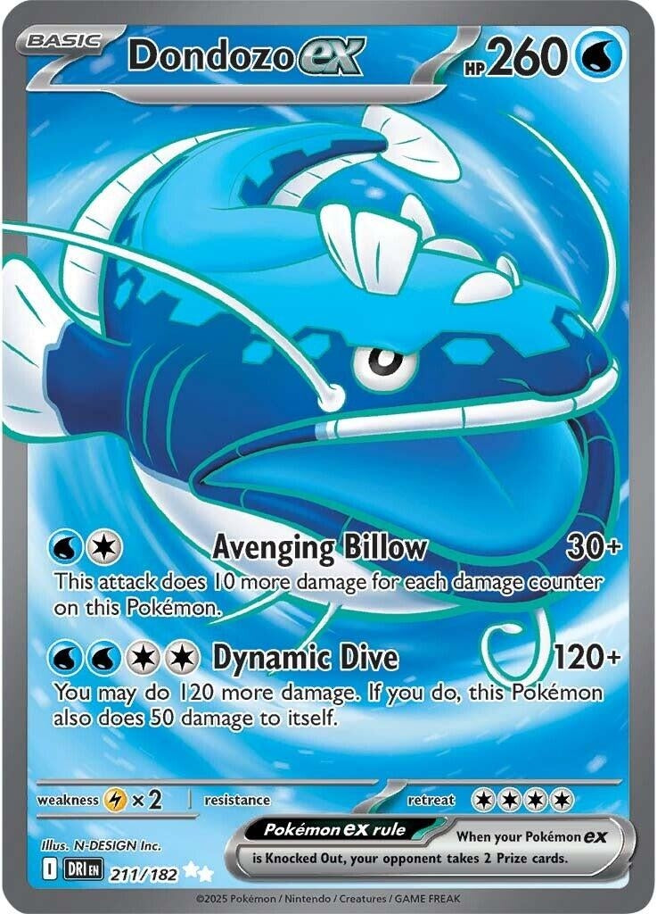 Image for Dondozo ex (211/182) (DRI) - Pokemon