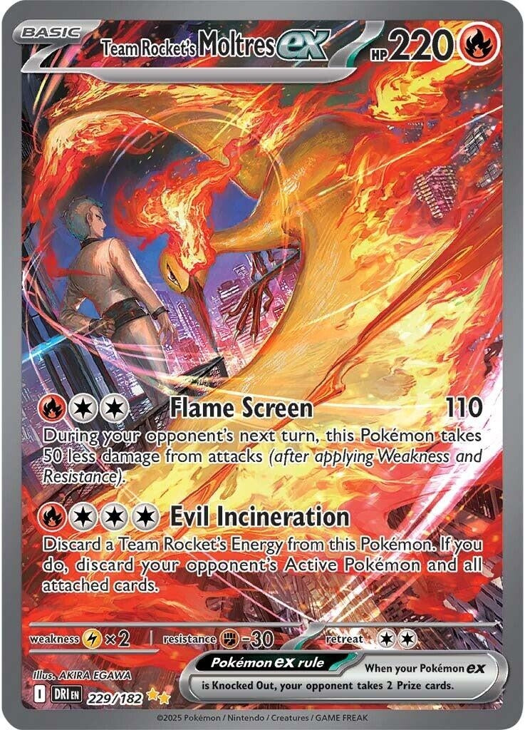 Image for Team Rocket's Moltres ex (229/182) (DRI) - Pokemon